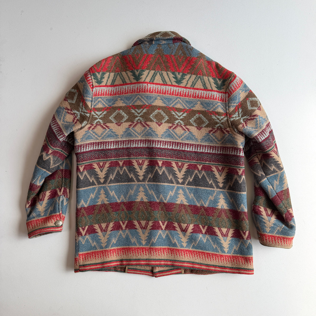 VNTG Polo Ralph Lauren (M) Wool Blanket Southwest Beacon Button Jacket