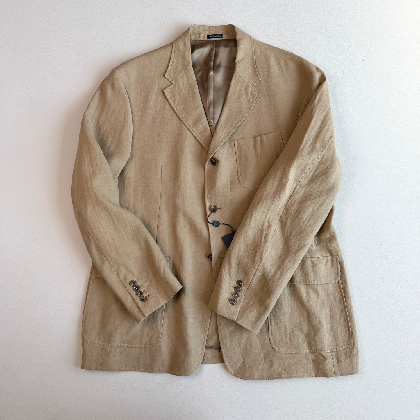 NWT Polo Ralph Lauren (XL / 46L) Sage/Khaki 100% Linen Made In Italy Sport Coat
