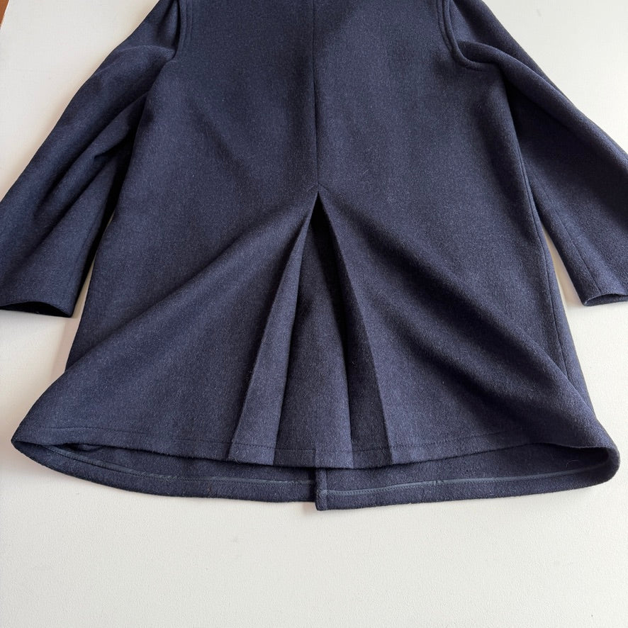 VNTG Burberry (40/ 50IT) Loden-Style MADE IN AUSTRIA Wool Navy Blue Overcoat