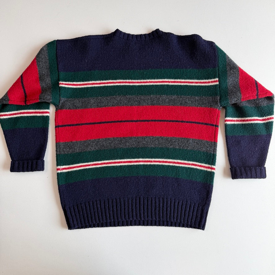VNTG Brooks Brothers (XL) Wool Rugby Stripe Knit Sweater