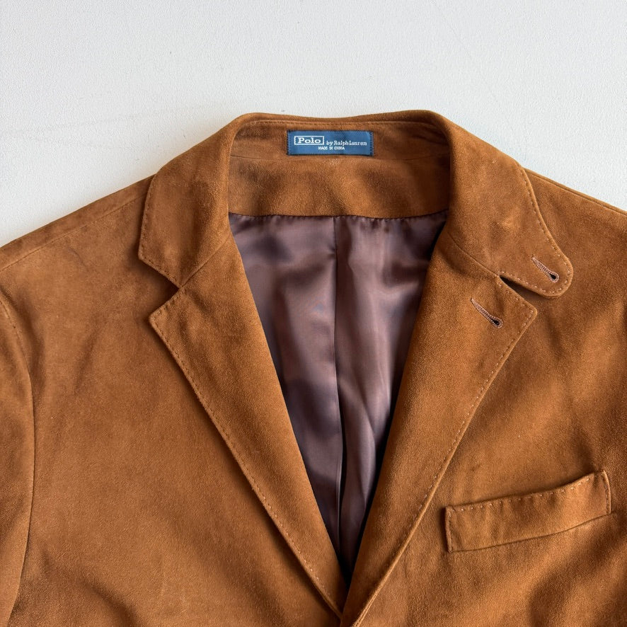 Polo Ralph Lauren (40R) Suede Leather Brown Hacking Jacket Coat