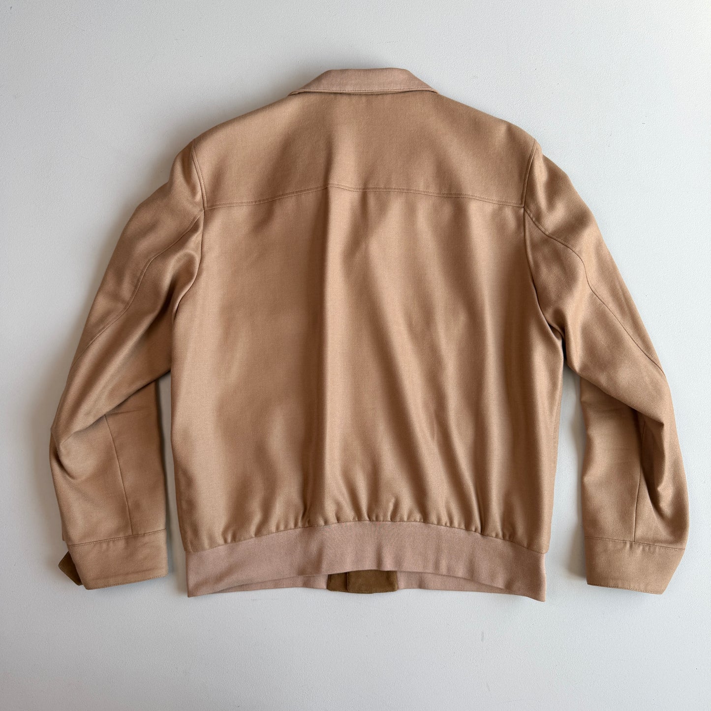 MINT! Ralph Lauren Polo Golf (L) Apricot Baby Alpaca Suede Trim Jacket