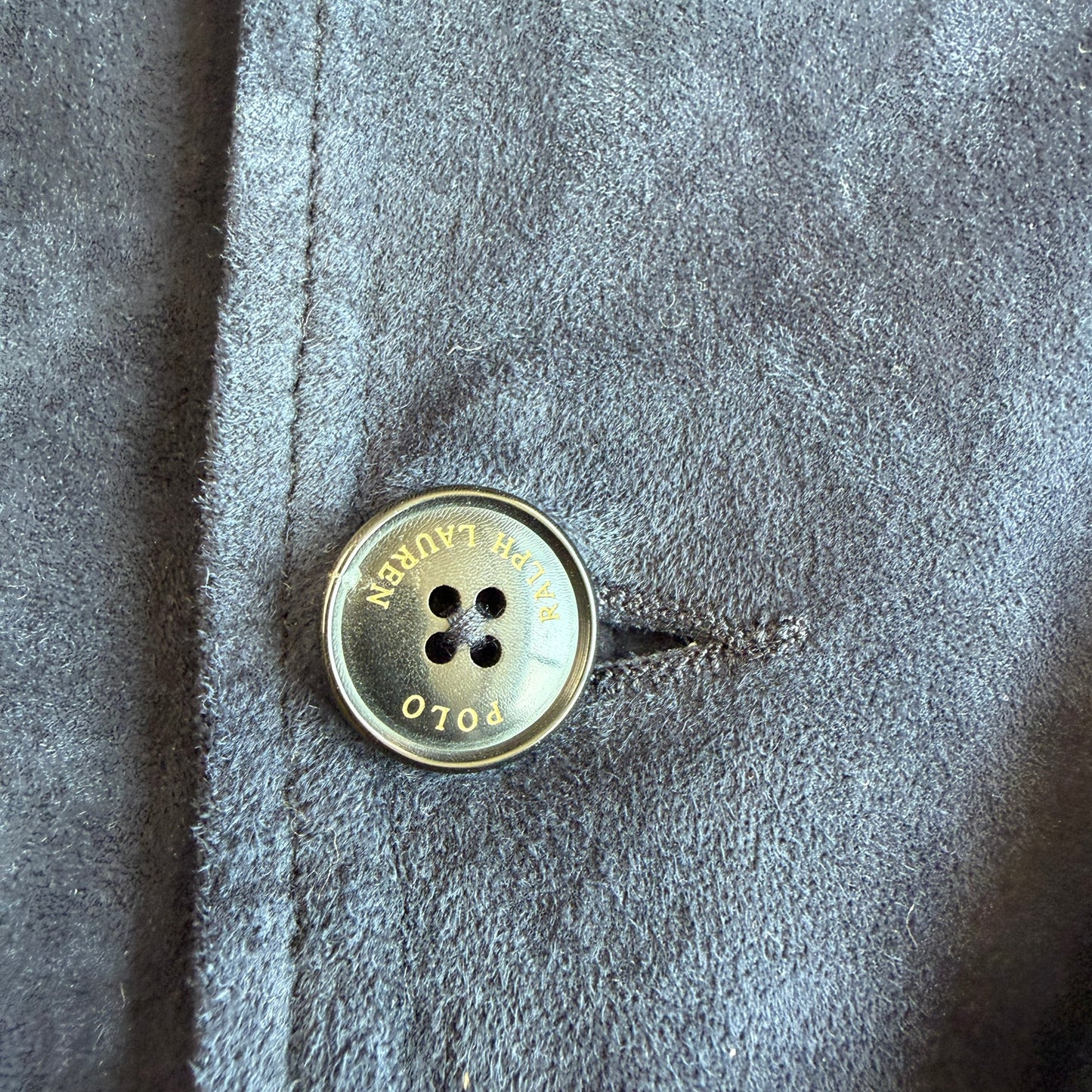 Polo Ralph Lauren (L) Navy Blue Goat Suede Leather Field Chore Sports Coat