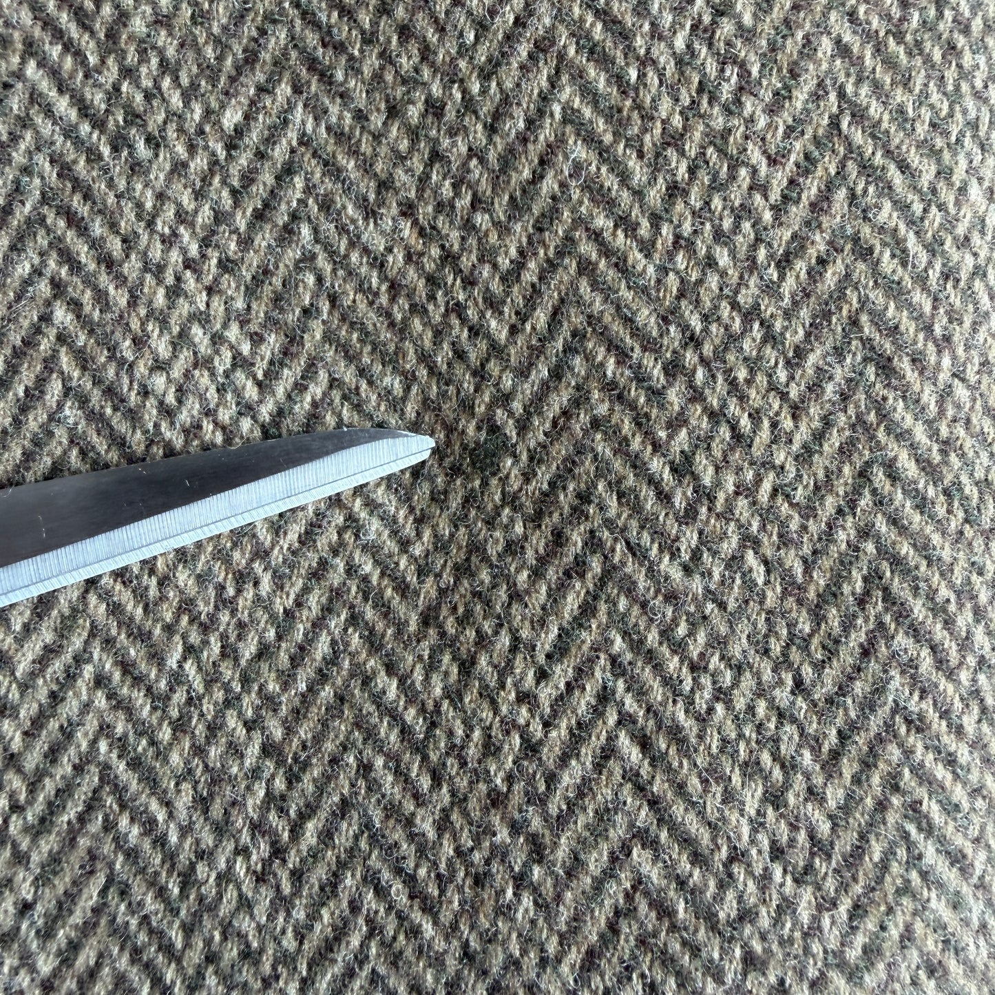 Polo Ralph Lauren (L / 43L) Olive Herringbone/Birdseye Tweed Wool Hacking Jacket
