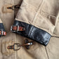 VNTG Polo Ralph Lauren (XL) Sage Fireman Clasp Leather Trim Canvas Coat
