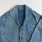 RRL Ralph Lauren (XL) Sun-Faded Indigo Cotton Knit Cardigan Sweater