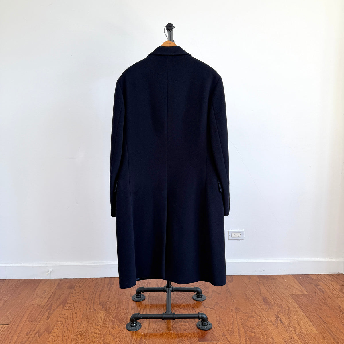 Polo Ralph Lauren (40R) Navy Blue 100% Wool Melton Overcoat