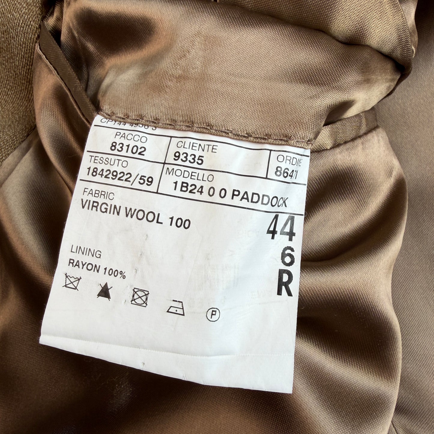 Polo Ralph Lauren (44R) Velvet Collar Wool Woven Covert Fawn Topcoat