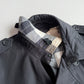 Burberry Brit (XL) 100% Cotton Twill Black Trench Coat