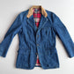 VNTG NWT Polo Ralph Lauren (42L) Indigo Denim Western Plaid Jacket Coat