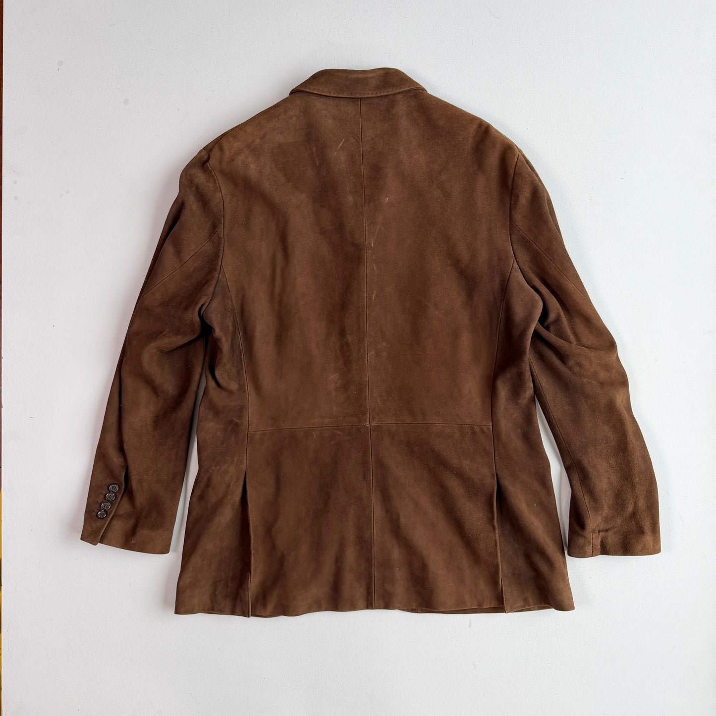 Polo Ralph Lauren (XL / 46L) Suede Leather Brown Hacking Jacket Coat
