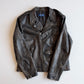 MINT! Polo Ralph Lauren (L) Bronze Leather Horizontal Zip Motorcycle Jacket