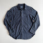Polo Ralph Lauren (L) Slate Blue Suede Leather Button Shirt