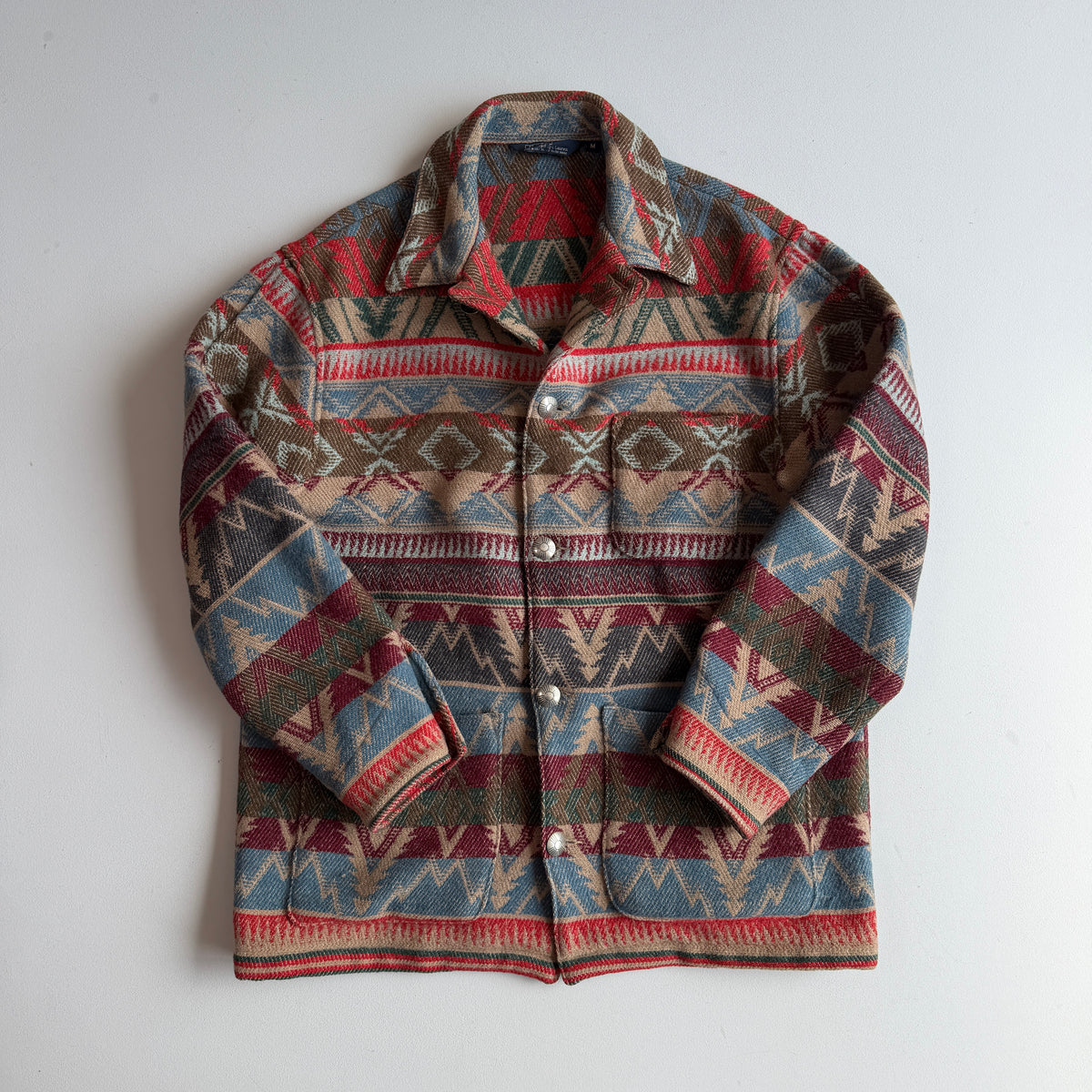VNTG Polo Ralph Lauren (M) Wool Blanket Southwest Beacon Button Jacket