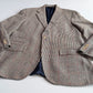 VNTG Polo Ralph Lauren (42R) 100% Silk Blue & Beige w/ Red Overcheck Sport Coat