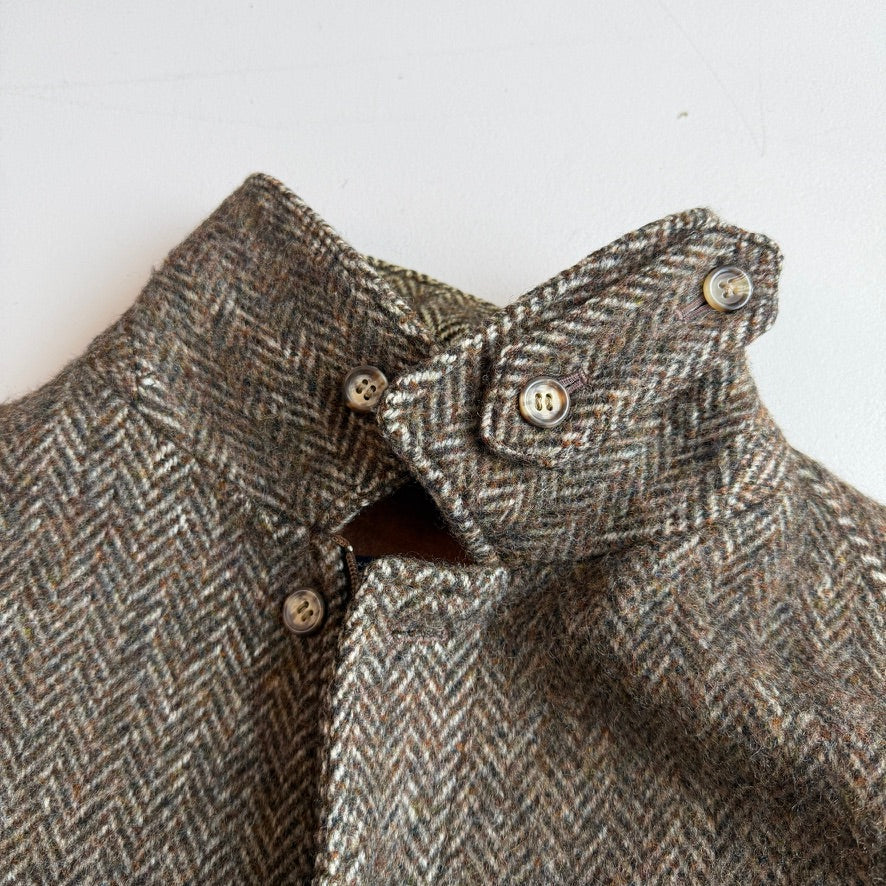 VNTG Burberry (46R) Tweed Wool Raglan Sleeve Brown Jacket