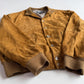 Polo Ralph Lauren (XL) Mustard Brown Suede Leather Button Bomber Jacket
