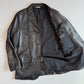 Ermenegildo Zegna (54/XL) Glove-Soft Leather Black Sports Coat
