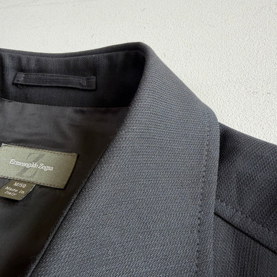 Ermenegildo Zegna (M/50) Black 100% Wool Woven Car Coat