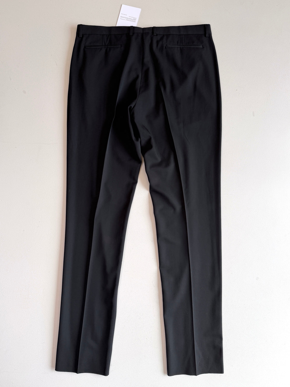 NWT Dior (56 /38W) Black 100% Wool Woven Tailored Pants