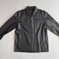 rag & bone (M) Glove-Soft Lamb Leather Snap Black Overshirt Jacket