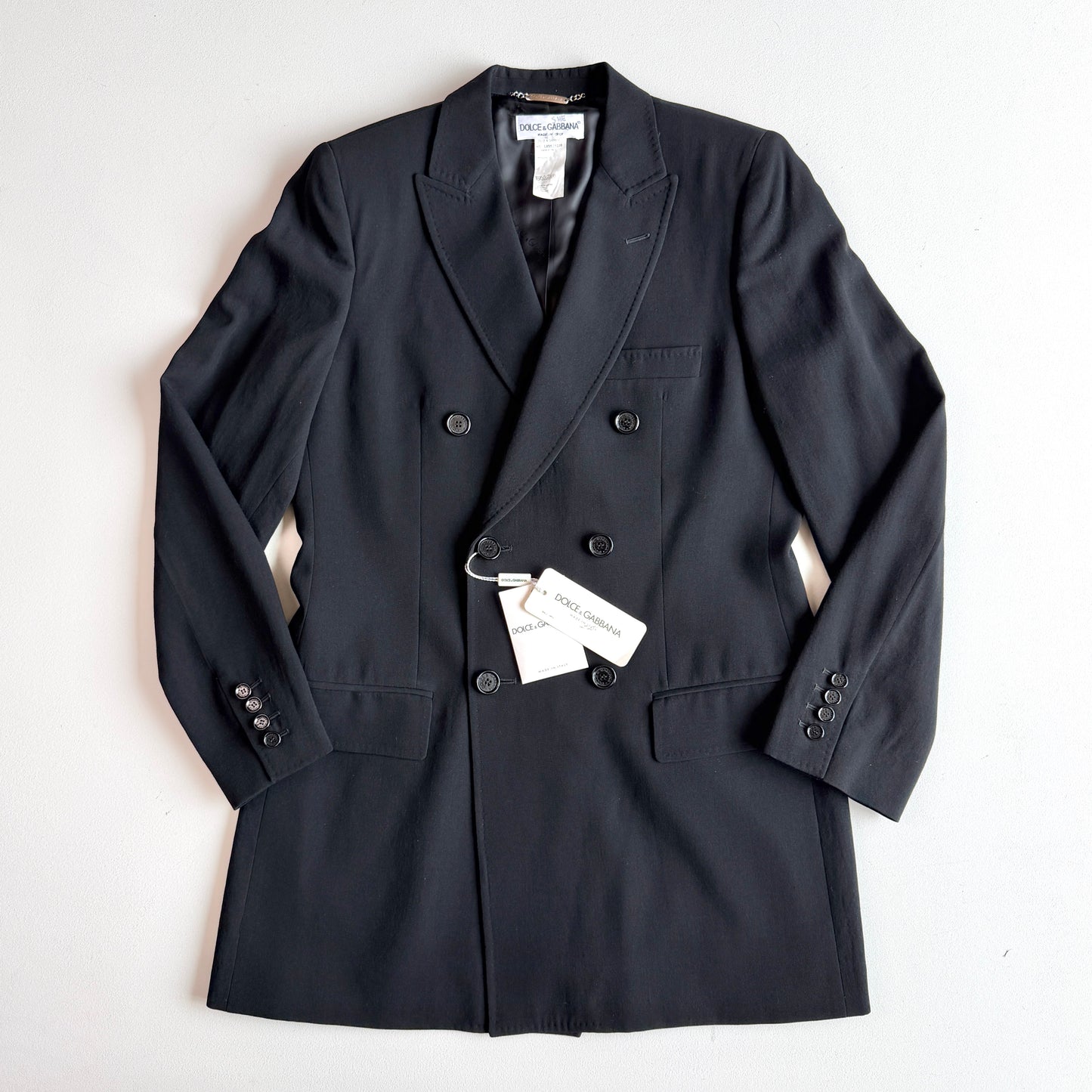 VNTG NWT Dolce & Gabbana (44IT, 36/38US) Double Breast Wool Suit Jacket