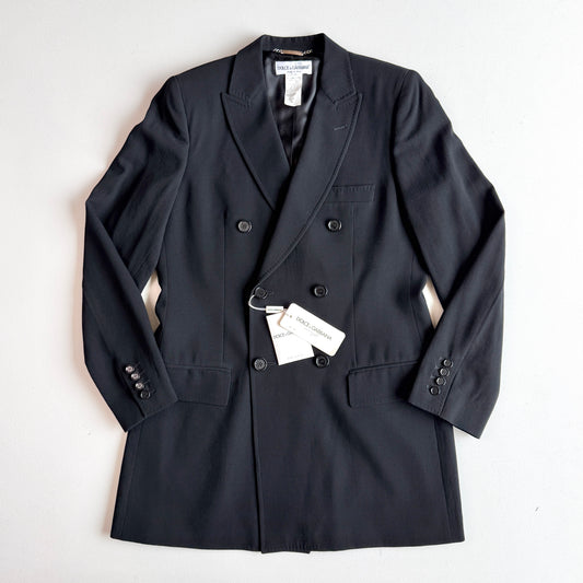 VNTG NWT Dolce & Gabbana (44IT, 36/38US) Double Breast Wool Suit Jacket