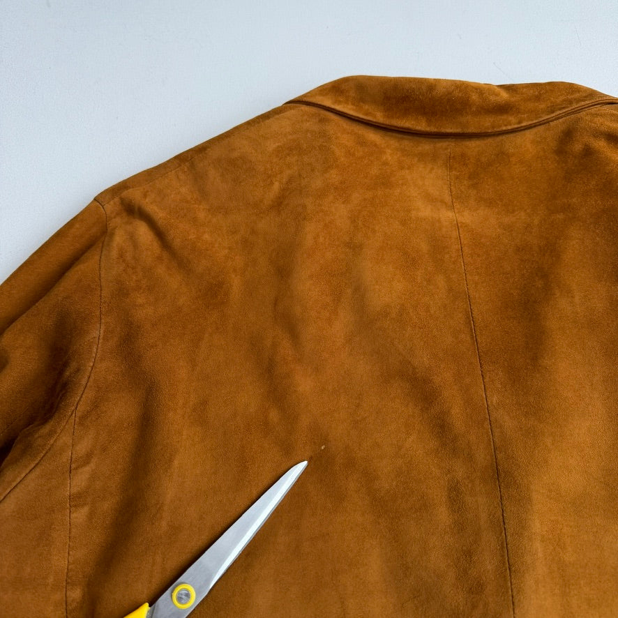 Polo Ralph Lauren (44, fits 44L) Tawny Brown Suede Leather Unstructured Sport Coat