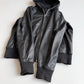 rag & bone (L) Glove Soft Lamb Leather Hooded Black Jacket
