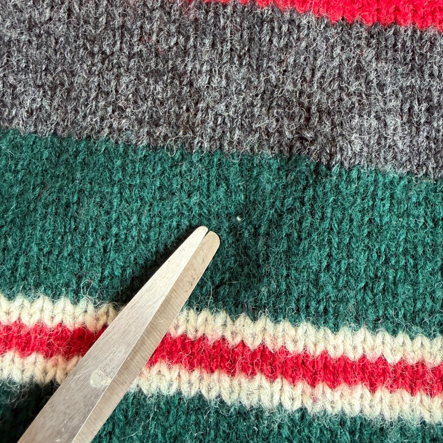 VNTG Brooks Brothers (XL) Wool Rugby Stripe Knit Sweater