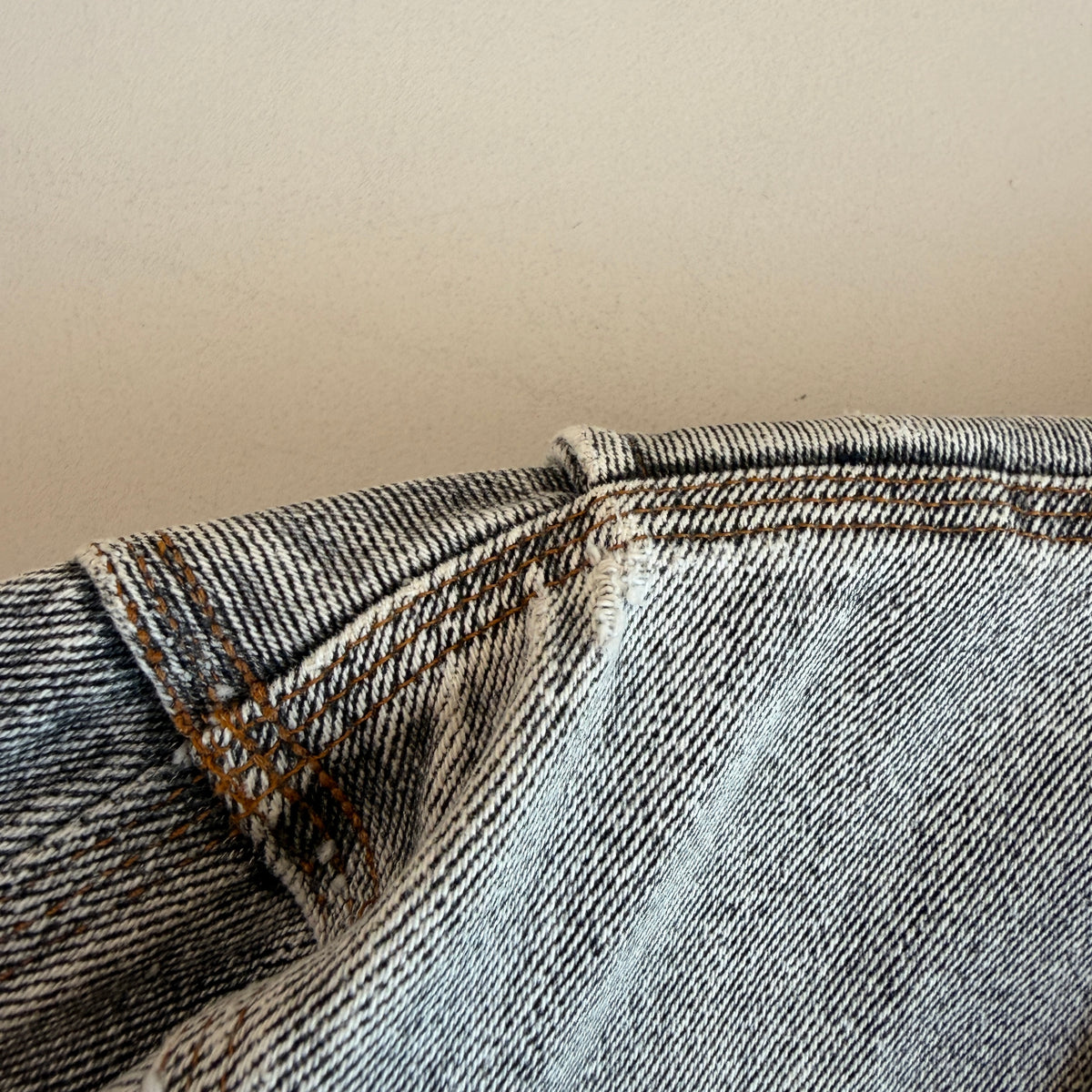 VNTG Polo Ralph Lauren (L) Sun-Bleached Gray Denim Western Trucker Jacket