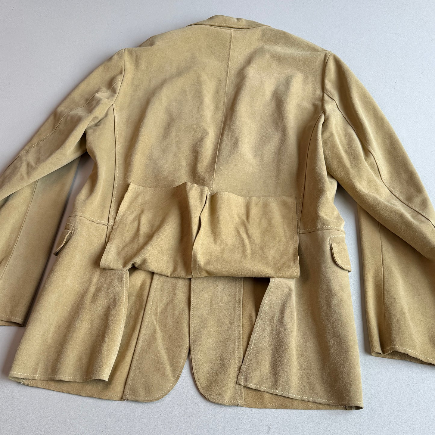 Dolce & Gabbana (48IT) Suede Leather Single Button Golden Yellow Sport Coat