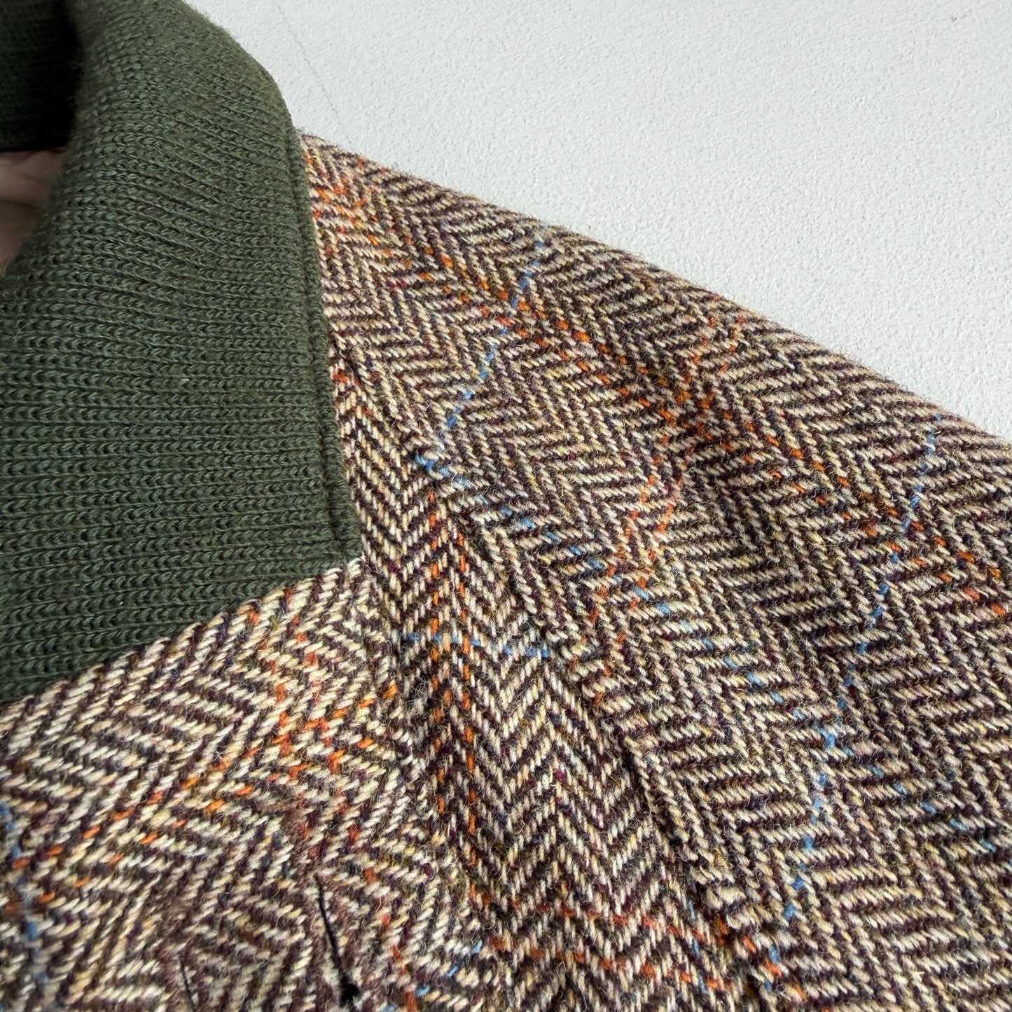 Golden Bear (2XL) Harris Tweed Wool Raglan Western Yoke Jacket