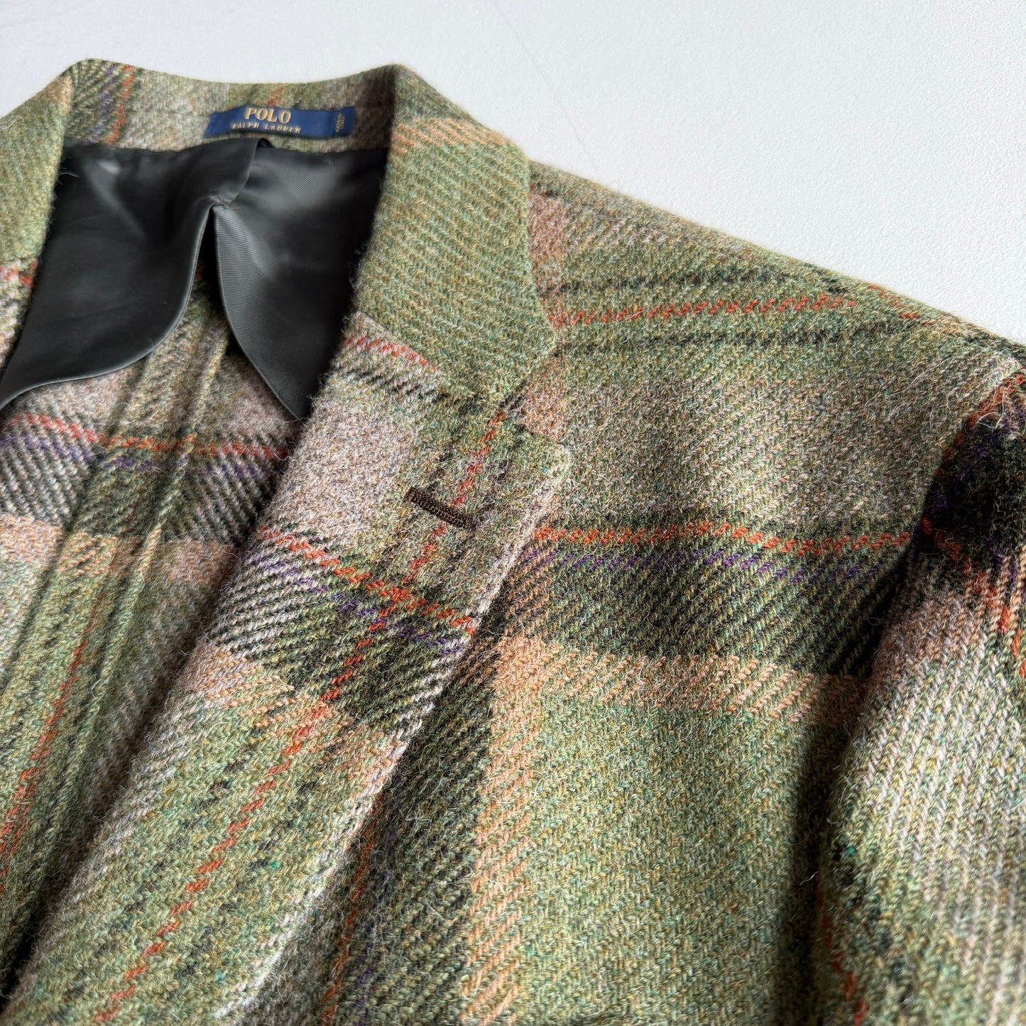 Polo Ralph Lauren (46R) Wool/Alpaca Tweed Plaid Unstructured Green Sport Coat