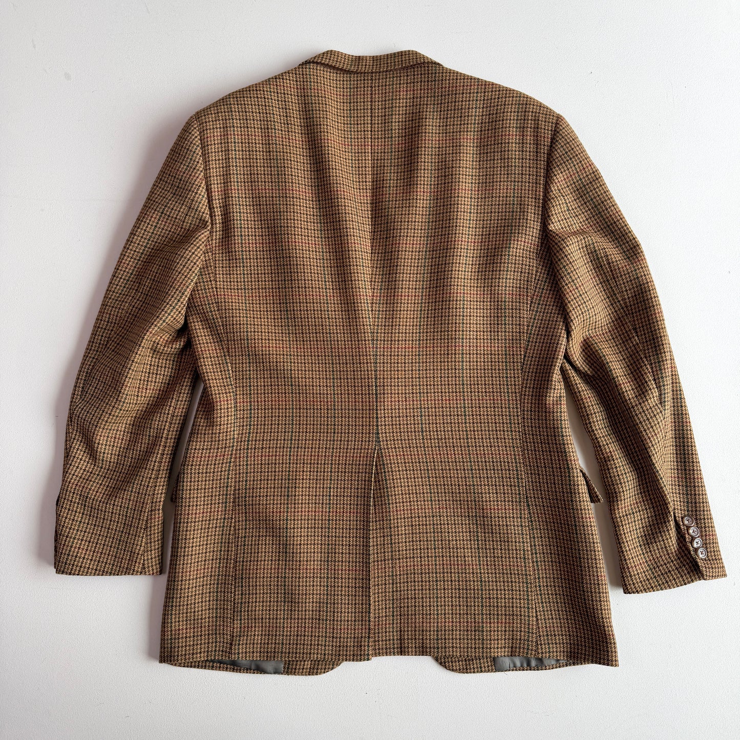 VNTG Polo Ralph Lauren (42L) Wool Houndstooth Overcheck Sports Coat