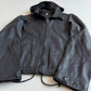 Burberry Brit (M) Leather Slate Blue Zip Hooded Jacket