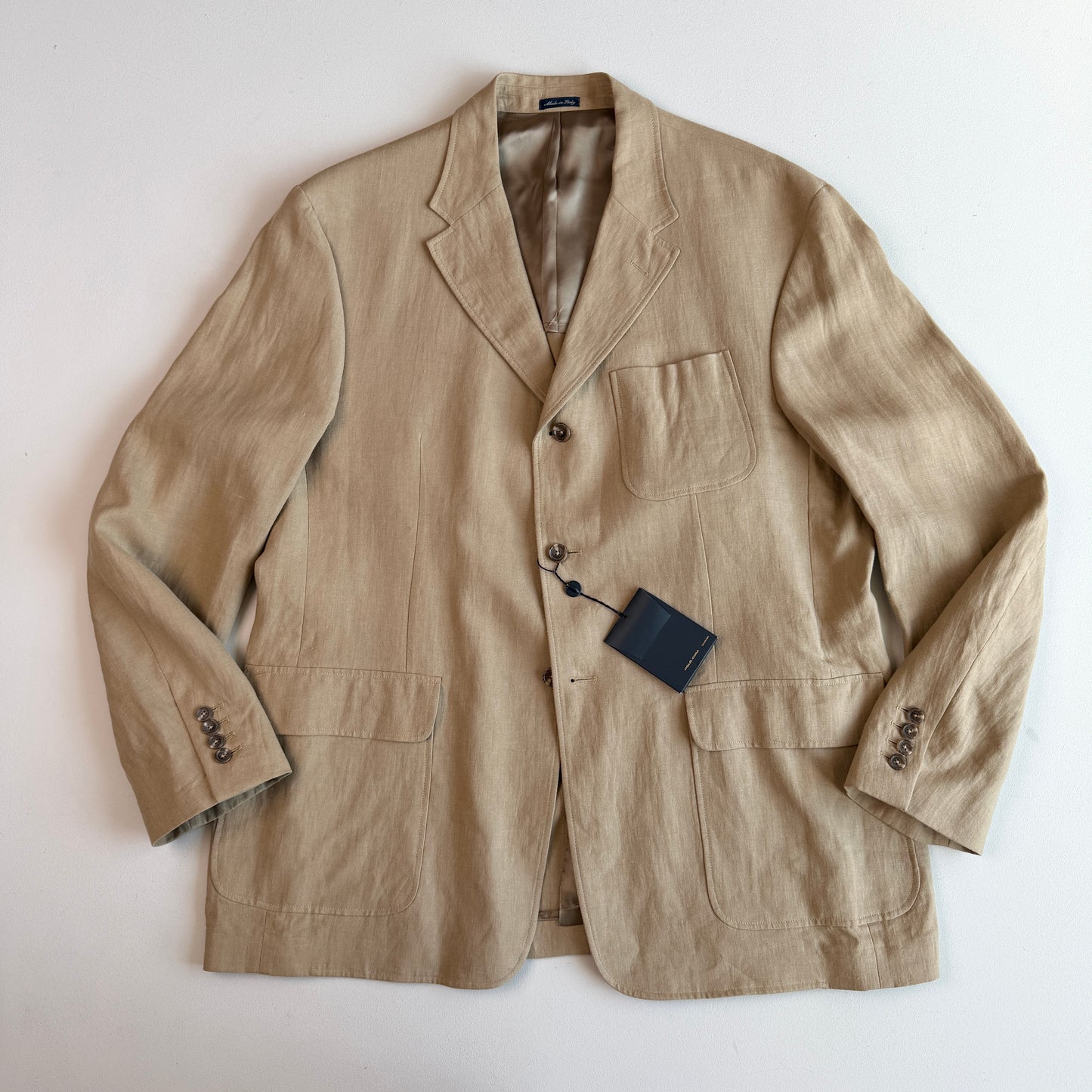 NWT Polo Ralph Lauren (XL / 46L) Sage/Khaki 100% Linen Made In Italy Sport Coat