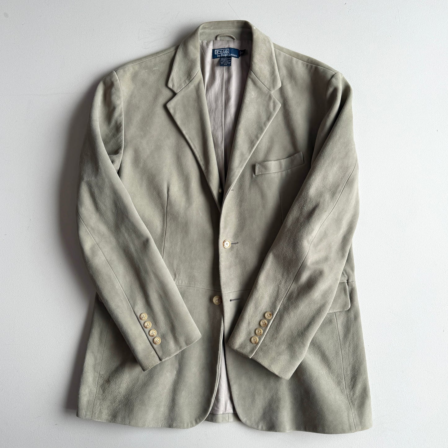 Polo Ralph Lauren (L / 42L) Sage Suede Leather Heavy Western Sport Coat