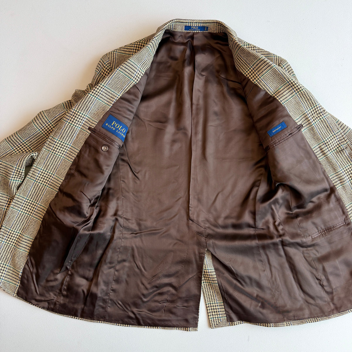 NWOT Polo Ralph Lauren (38R Custom Fit) 100% Silk Glen Plaid/Prince of Wales Sport Coat