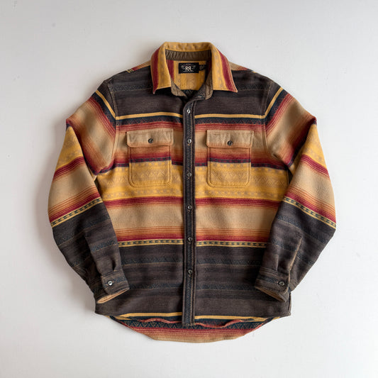 RRL Ralph Lauren (M) Southwest Striped Jacquard Cotton Work Overshirt
