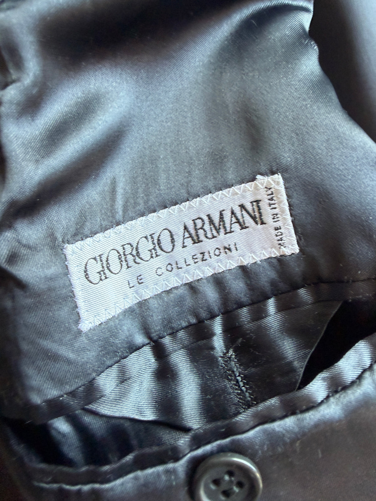 VNTG Giorgio Armani (38) Forest Green Wool/Cashmere Belted Balmacaan Overcoat