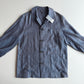Canali 48IT (fits like 50IT) Iridescent Slate Blue Linen Chore Coat