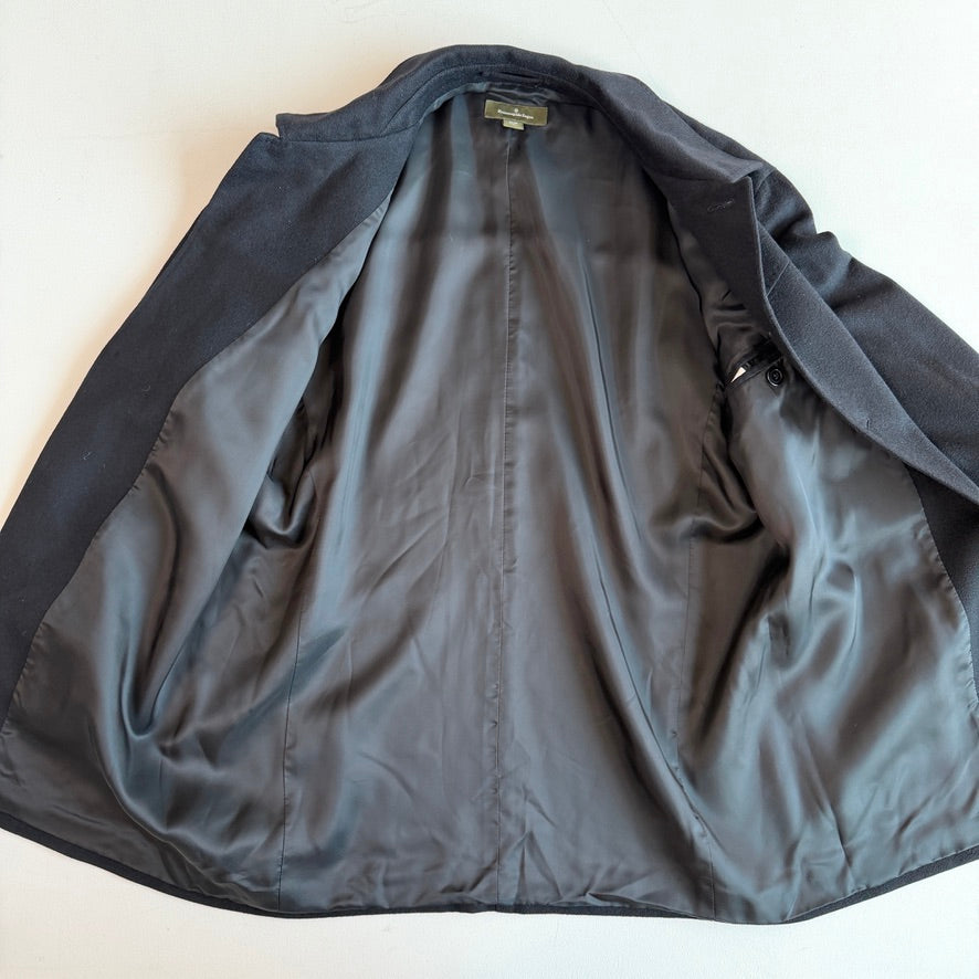 Ermenegildo Zegna (50IT / M) 100% Cashmere Flannel Black Car Coat