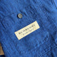 Burberry (48R / S) Indigo Blue 100% Linen Button Chore Overshirt Coat