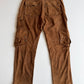 Polo Ralph Lauren (32x30) Suede Leather Cargo Motorcycle Tawny Brown Pants