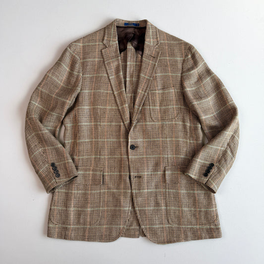 Polo Ralph Lauren (44L) Linen/Silk Overcheck Soft Tailored Sport Coat