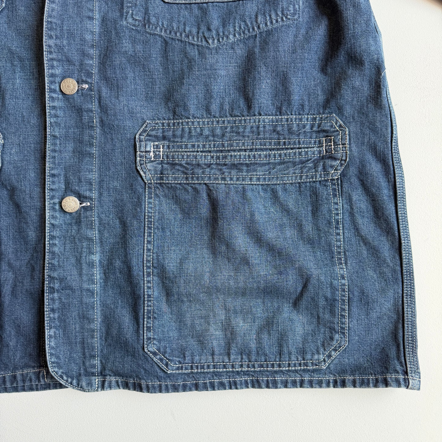 VNTG Polo Ralph Lauren (2XL) Indigo Chore Coat (believe made in Japan)