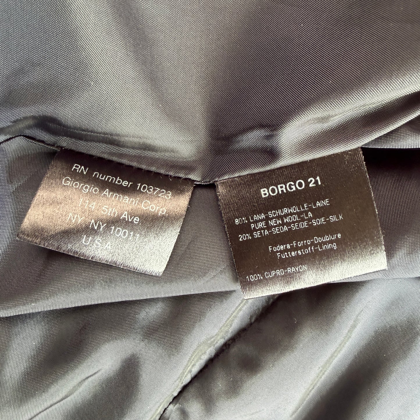 Giorgio Armani (58 / fits like 56L) Single Button Wool/Silk Twill Sport Coat