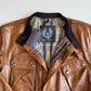NWT Belstaff (58IT / 2XLT) Panther Cognac Four Pocket Leather Motorcycle Jacket