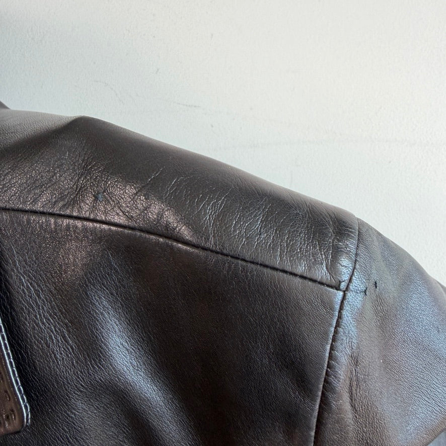 Ermenegildo Zegna (54/XL) Glove-Soft Leather Black Sports Coat